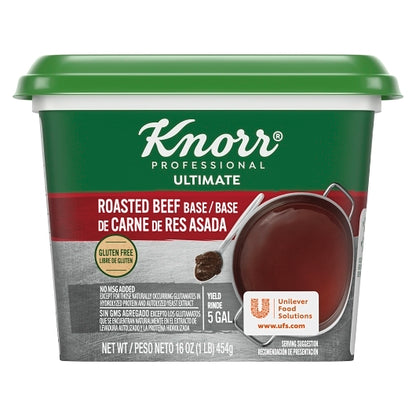 Knorr Gluten Free Beef Bouillon Base, 6 x 1 lb Case - Pantry Ingredients
