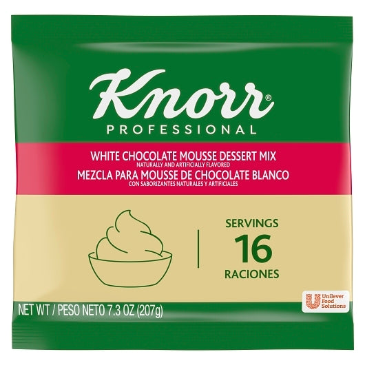 Knorr White Chocolate Mousse Mix, 10 x 7.312 oz Case - Bakery & Desserts