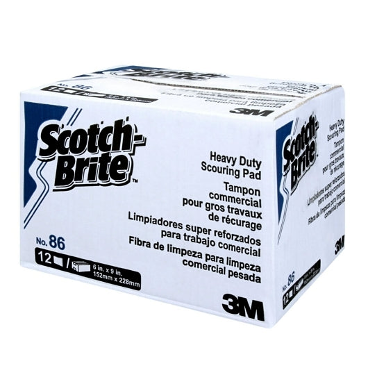 Scotch-Brite Heavy Duty Scouring Pad 6 Inch X 9 Inch, 3 x 12 ct Case - Cleaners & Sanitizers