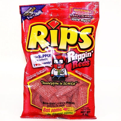 Rips Bite Size Rippin Reds Pieces Peg Bag, 12 x 4 oz Case - Candy & Confections