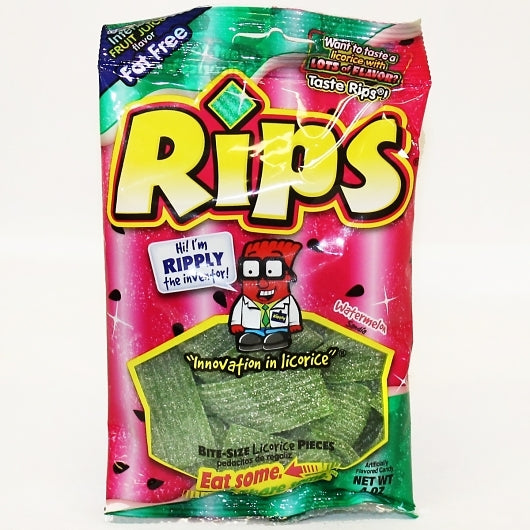 Rips Bite Size Watermelon Peg Bag, 12 x 4 oz Case - Candy & Confections
