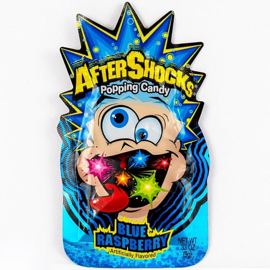 AfterShocks Popping Candy Blue Raspberry, 8 x 24 x 0.33 oz Case - Candy & Confections