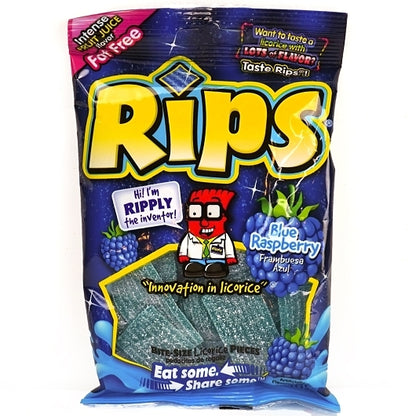 Rips Bite-Size Blue Raspberry Peg Bag Mastercase, 12 x 4 oz Case - Disposables