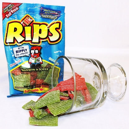 Rips Assorted Licorice Bite Size Strawberry & Green Apple Peg Bag, 12 x 4 oz Case - DOT product image 6
