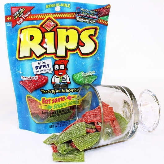 Rips Bite Size Strawberry, Apple Pieces Resealable Bag, 12 x 8 oz Case - DOT product image 6