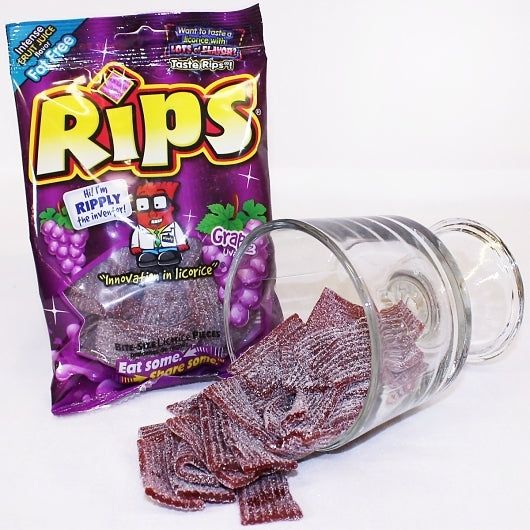 Rips Licorice Bite Size Grape Pieces Peg Bag, 12 x 4 oz Case - DOT product image 6
