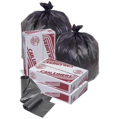 Pitt Plastics 36 Inch X 60 Inch 22 Micron 55 Gallons XX Heavy Black Star Perforated Roll Can Liner, 10 x 15 ct Case