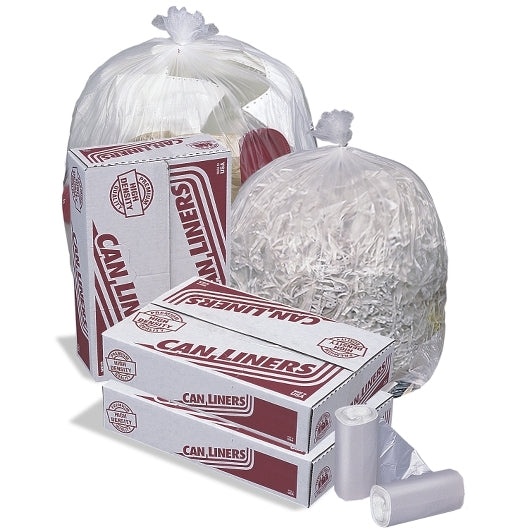 Pitt Plastics High-Density Liner Clr24x33 6mic, 20 x 50 ct Case - Trash Bags & Can Liners