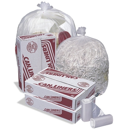 Pitt Plastics High-Density Liner Clr24x33 6mic, 20 x 50 ct Case - Trash Bags & Can Liners