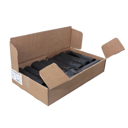 Pitt Plastics Eco Strong 38 Inch X 58 Inch 1.7 Mil 60 Gallon Super Heavy Black Star Perforated Roll Can Liner, 10 x 10 - DOT product image 2