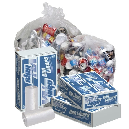 Pitt Plastics Can Liner 42.5x48 Clear Perforated Roll, 10 x 10 ct Case - Trash Bags & Can Liners