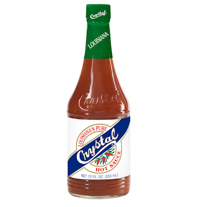 Crystal Louisiana Pure Hot Sauce Bottle, 12 x 144 fl oz Case - Condiments & Sauces