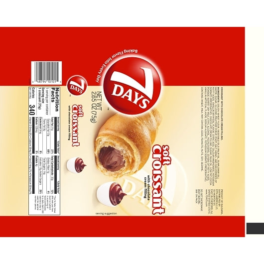 7 Days Soft Chocolate Croissant, 4 x 6 x 2.65 oz Case - DOT product image 3