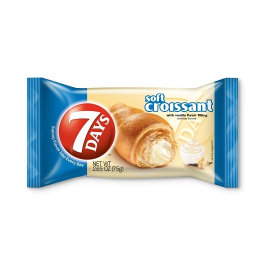 7 Days Single Serve Vanilla Croissant Tray, 4 x 6 x 2.65 oz Case - DOT product image 3