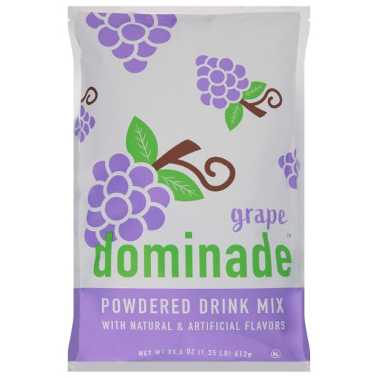 Dominade Grape Powdered Drink Mix Pouches, 12 x 1.35 lb Case - Pantry Ingredients