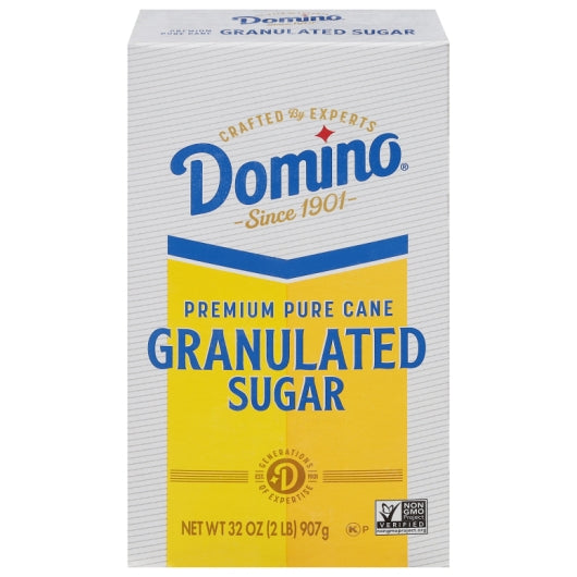Domino Granulated Retail Sugar, 24 x 2 lb Case - Pantry Ingredients