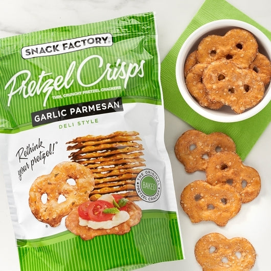 Pretzel Crisps Garlic Parmesan, 12 x 7.2 oz Case - DOT product image 3