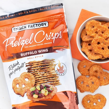 Snack Factory Pretzel Crisps Buffalo Wing, 12 x 7.2 oz Case - DOT product image 3
