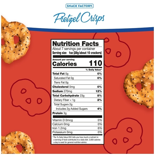Snack Factory Pretzel Crisps Everything, 12 x 7.2 oz Case - DOT product image 7