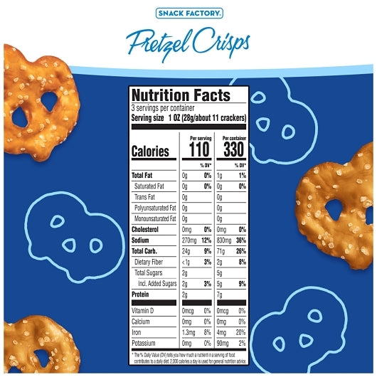 Pretzel Crisps Original Deli Style Thin Crunchy Pretzel Crackers Bag, 8 x 3 oz Case - DOT product image 6