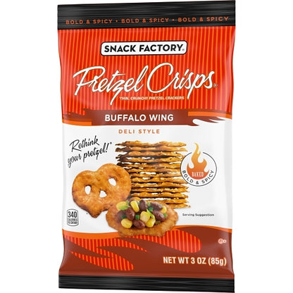 Snack Factory Pretzel Crisps Buffalo Wing Pretzels, 8 x 3 oz Case - DOT product image 5
