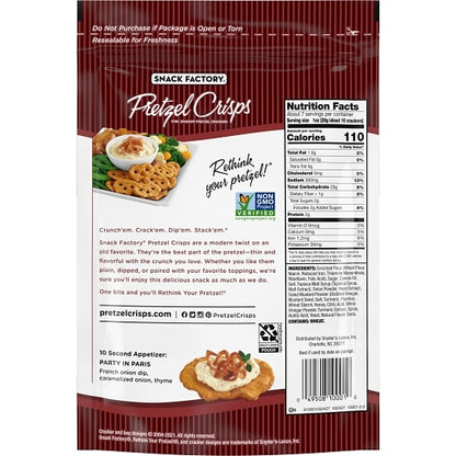 Snack Factory Pretzel Crisps Honey Mustard Onion, 12 x 7.2 oz Case - DOT product image 8