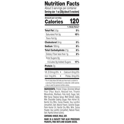 Pretzel Crisps Drizzlers MILK CHOCOLATE CARAMEL, 12 x 5.5 oz Case - DOT product image 3