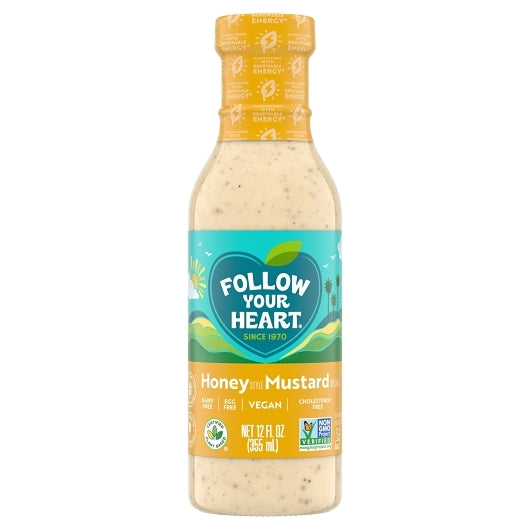 Follow Your Heart Vegan Honey Mustard Bottle, 6 x 12 fl oz Case - Condiments & Sauces