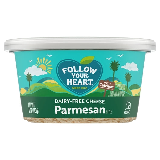 Follow Your Heart Shredded Parmesan, 8 x 4 oz Case - Cheese & Dairy