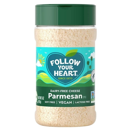Follow Your Heart Grated Parmesan Cheese, 8 x 5 oz Case - Cheese & Dairy