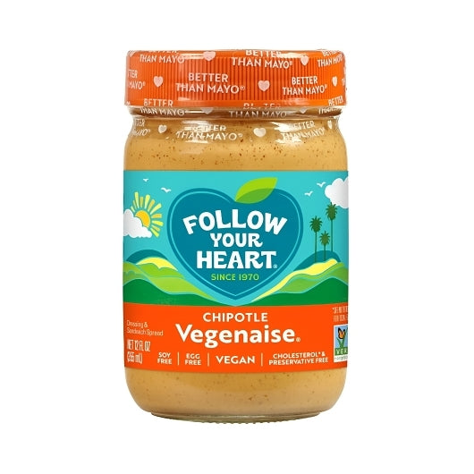 Follow Your Heart Gourmet Chipotle Sauce Vegan Mayonnaise, 6 x 12 fl oz Case - Condiments & Sauces