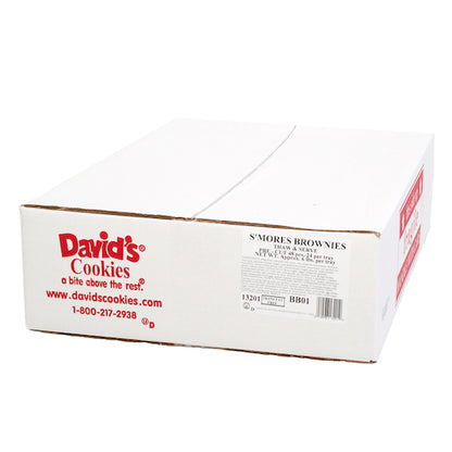 David's Cookies THAW & SERVE S'more Brownie, 2 x 24 x 4 oz Case - DOT product image 2