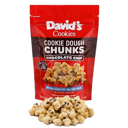 David's Cookies Chocolate Chip Cookie Dough Chunks, 12 x 8 oz Case - DOT product image 2