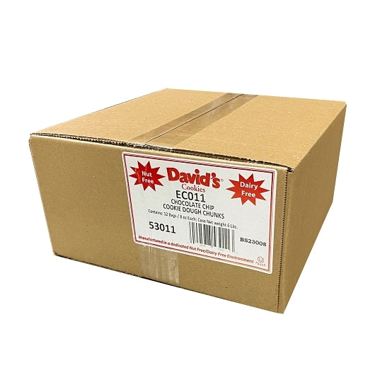 David's Cookies Chocolate Chip Cookie Dough Chunks, 12 x 8 oz Case - DOT product image 6