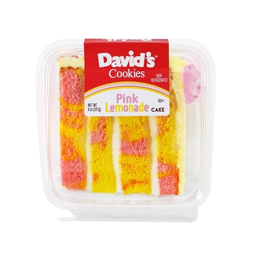 David's Cookies Pink Lemonade Cake Slices, 8 x 8 oz Case - Bakery & Desserts