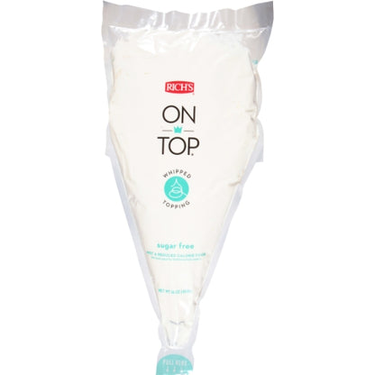 Rich On Top Sugar-Free Non-Dairy On-Top Topping Dessert Bag, 12 x 1 lb Case - Bakery & Desserts