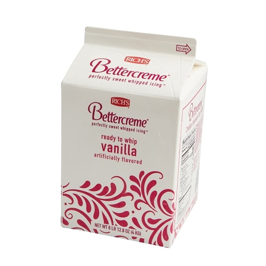 Bettercreme Non-Dairy Vanilla Bettercreme, 4 x 8.8 lb Case - Bakery & Desserts