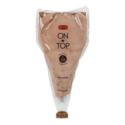 On Top Non-Dairy Chocolate Dessert Topping, 6 x 1 lb Case - Bakery & Desserts