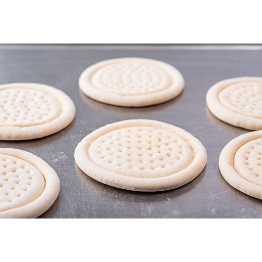 Rich Della Suprema 7 Inch Raised Edge Par Baked Pizza Crust, 48 x 4.7 oz Case - DOT product image 5