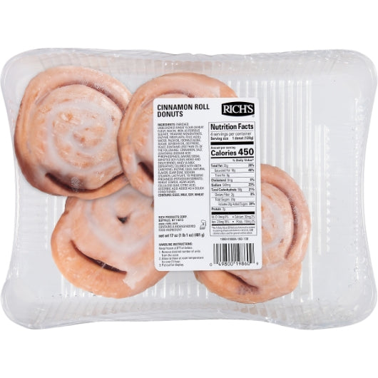 Rich's Glazed Pershings Donut, 8 x 0.875 lb Case - Bakery & Desserts