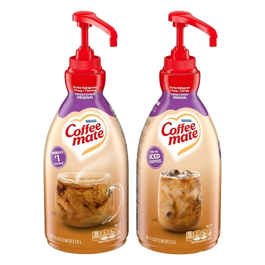 Nestle Coffee-mate Coffee Sweetened Original Pump Concentrate Liquid Creamer, 2 x 1.58 QT Case - DOT product image 2