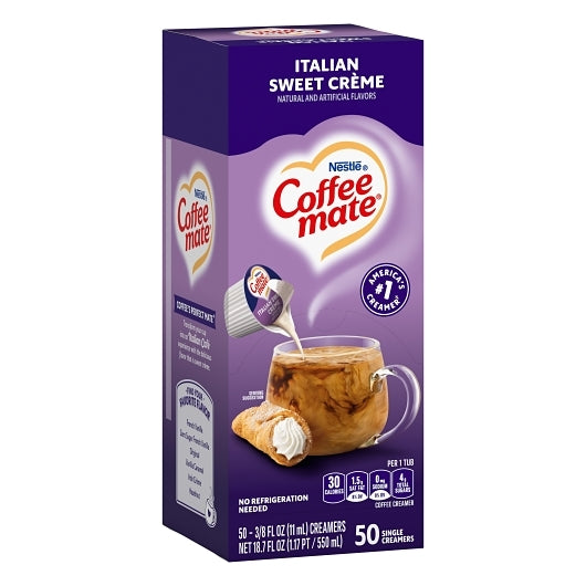 NESTLE COFFEE-MATE Coffee Italian Sweet Creme Flavor Liquid Creamer Singles, 4 x 18.7 fl oz Case - DOT product image 5