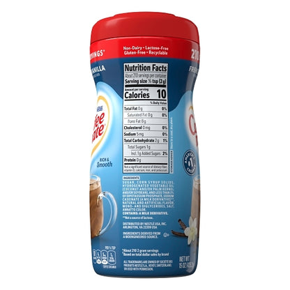 Coffee-mate Coffee Creamer French Vanilla Powder Creamer, 6 x 15 oz Case - DOT product image 3