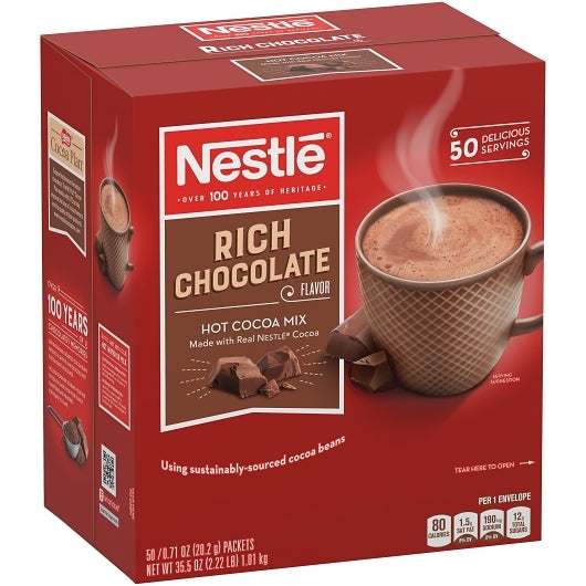 Nestle Rich Chocolate Hot Cocoa Mix, 6 x 50 x 0.71 oz Case - DOT product image 3