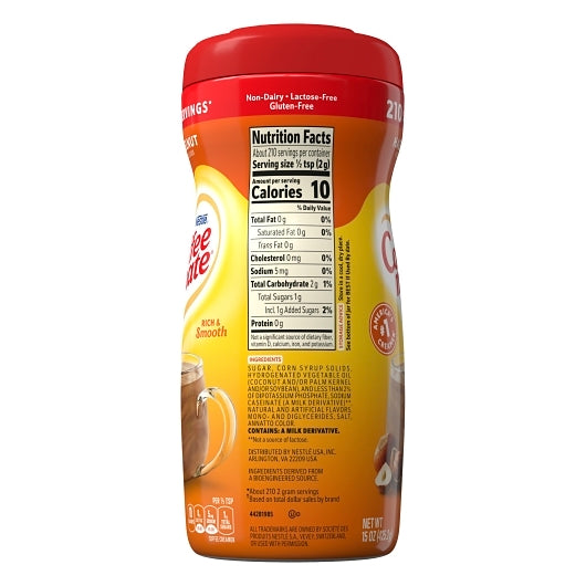 Coffee-mate Coffee Creamer Hazelnut Powder Creamer, 6 x 15 oz Case - DOT product image 3