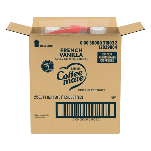 Coffee Mate French Vanilla Pump Concentrate Liquid Creamer, 2 x 1.58 QT Case - DOT product image 5