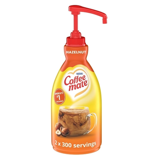Nestle Coffee-mate Coffee Hazelnut Pump Concentrate Liquid Creamer, 2 x 1.58 QT Case - Coffee & Tea