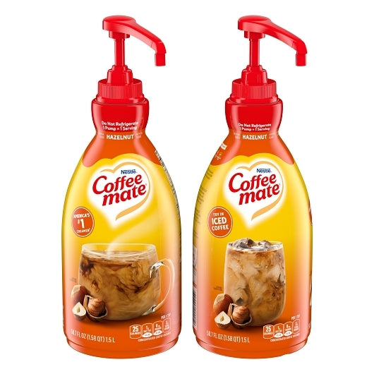 Nestle Coffee-mate Coffee Hazelnut Pump Concentrate Liquid Creamer, 2 x 1.58 QT Case - DOT product image 2