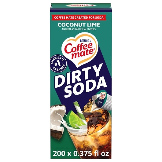Coffee Mate Dirty Soda Coconut Lime Coffee Creamer, 4 x 18.7 fl oz Case - Coffee & Tea