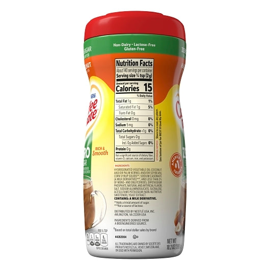 Coffee-Mate Sugar Free Hazelnut Powder Creamer, 6 x 10.2 oz Case - DOT product image 3